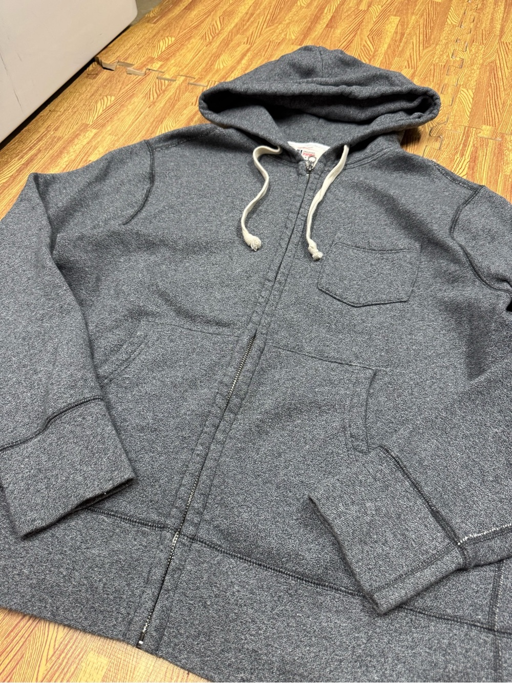 Champion Todd Snyder Hoodie Mens Large Heather Gray Pocket Full Zip Sweatshirt - Picture 2 of 7